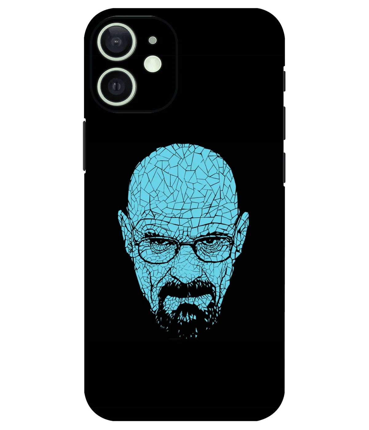 Image of a phone case featuring a mobile skin with a graphic design.