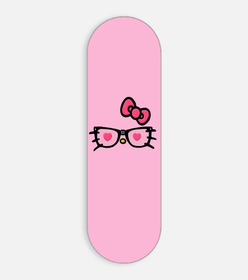 Mobile phone grip slider with a colorful design on a white background