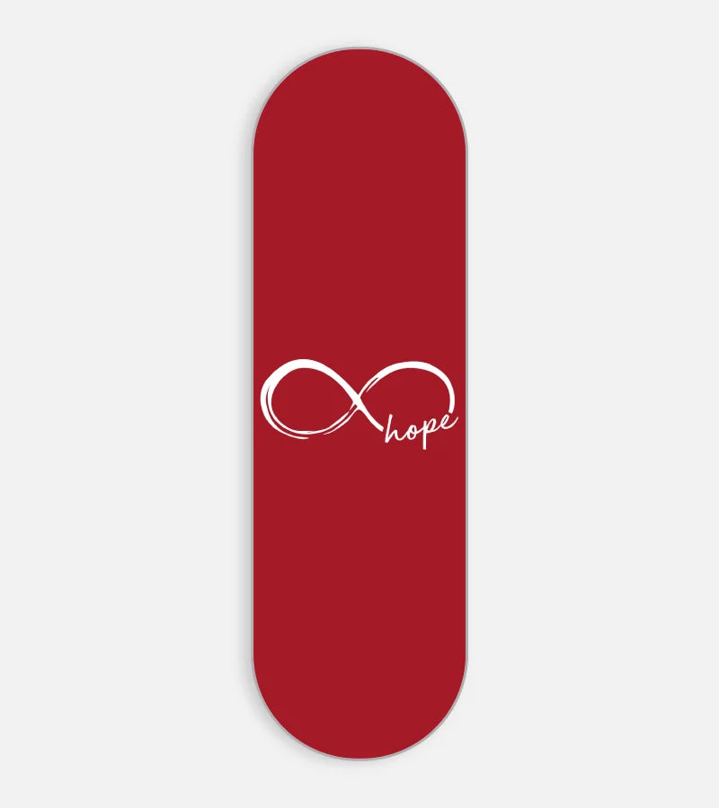 Mobile phone grip slider with a colorful design on a white background