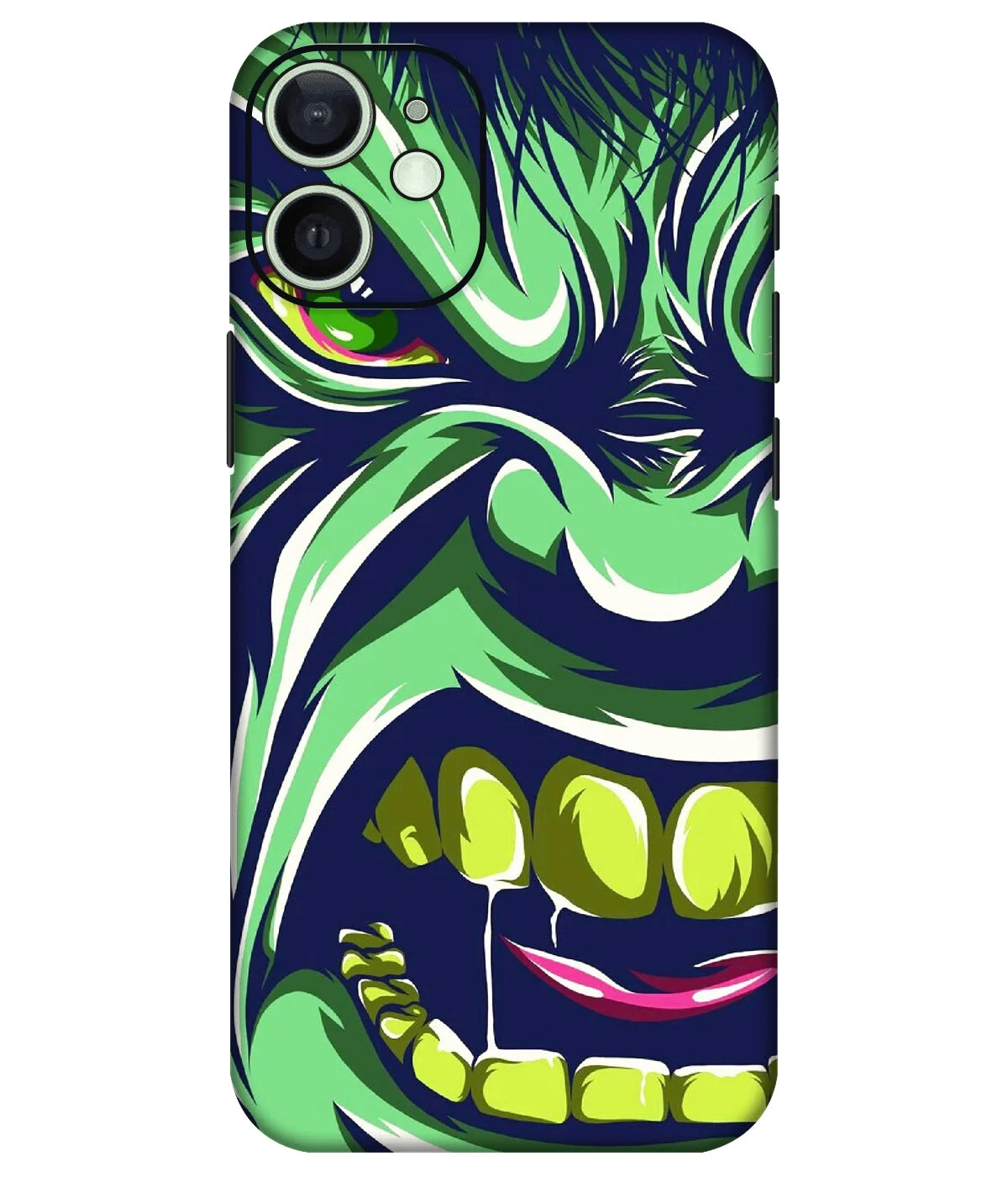 Image of a phone case featuring a mobile skin with a graphic design.