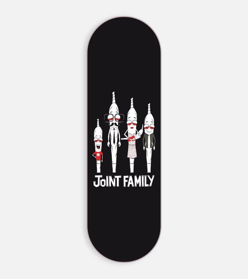 Mobile phone grip slider with a colorful design on a white background