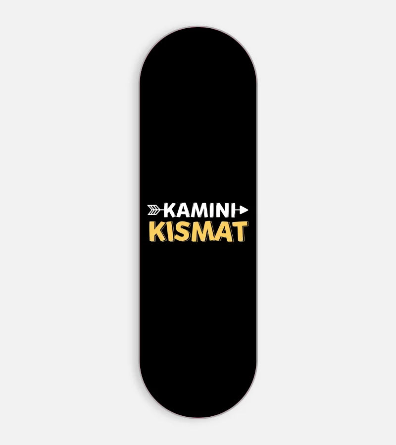 Mobile phone grip slider with a colorful design on a white background