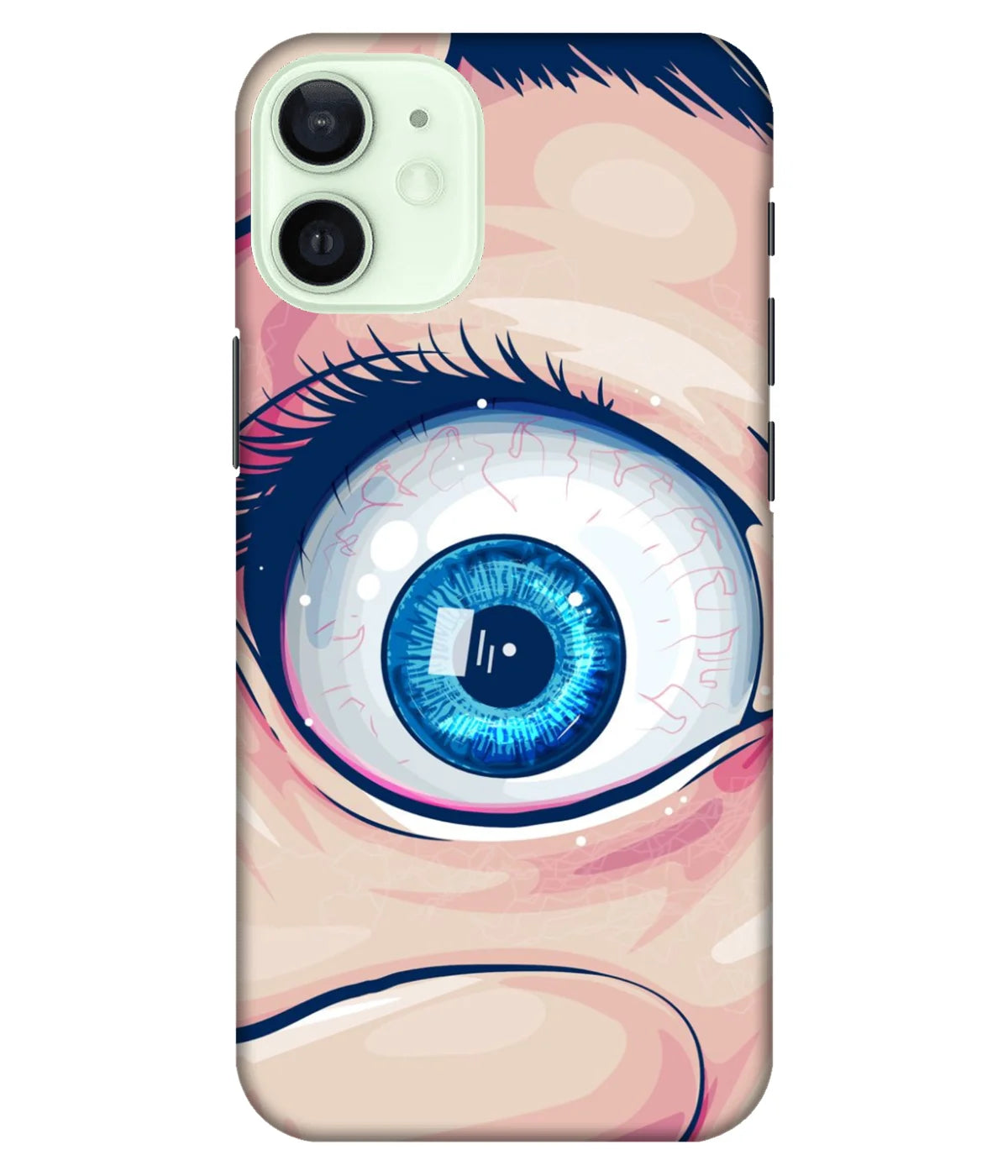 A product shot of a slim hard case with a colorful design.