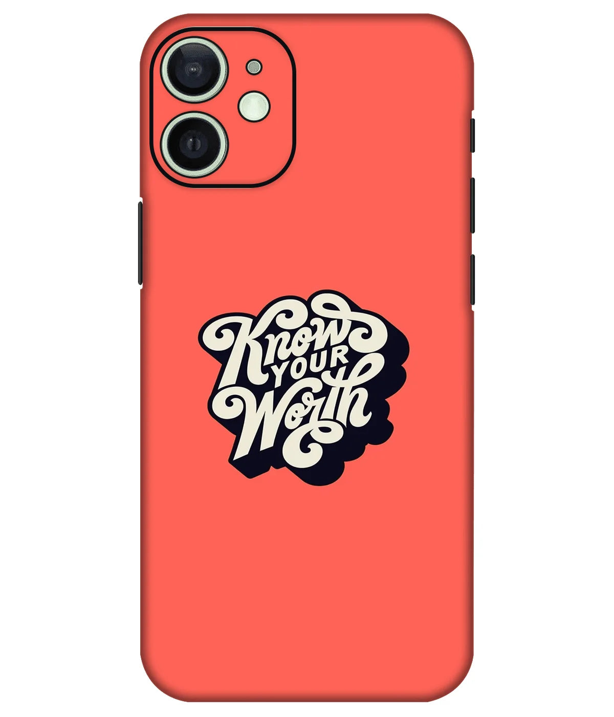 Image of a phone case featuring a mobile skin with a graphic design.