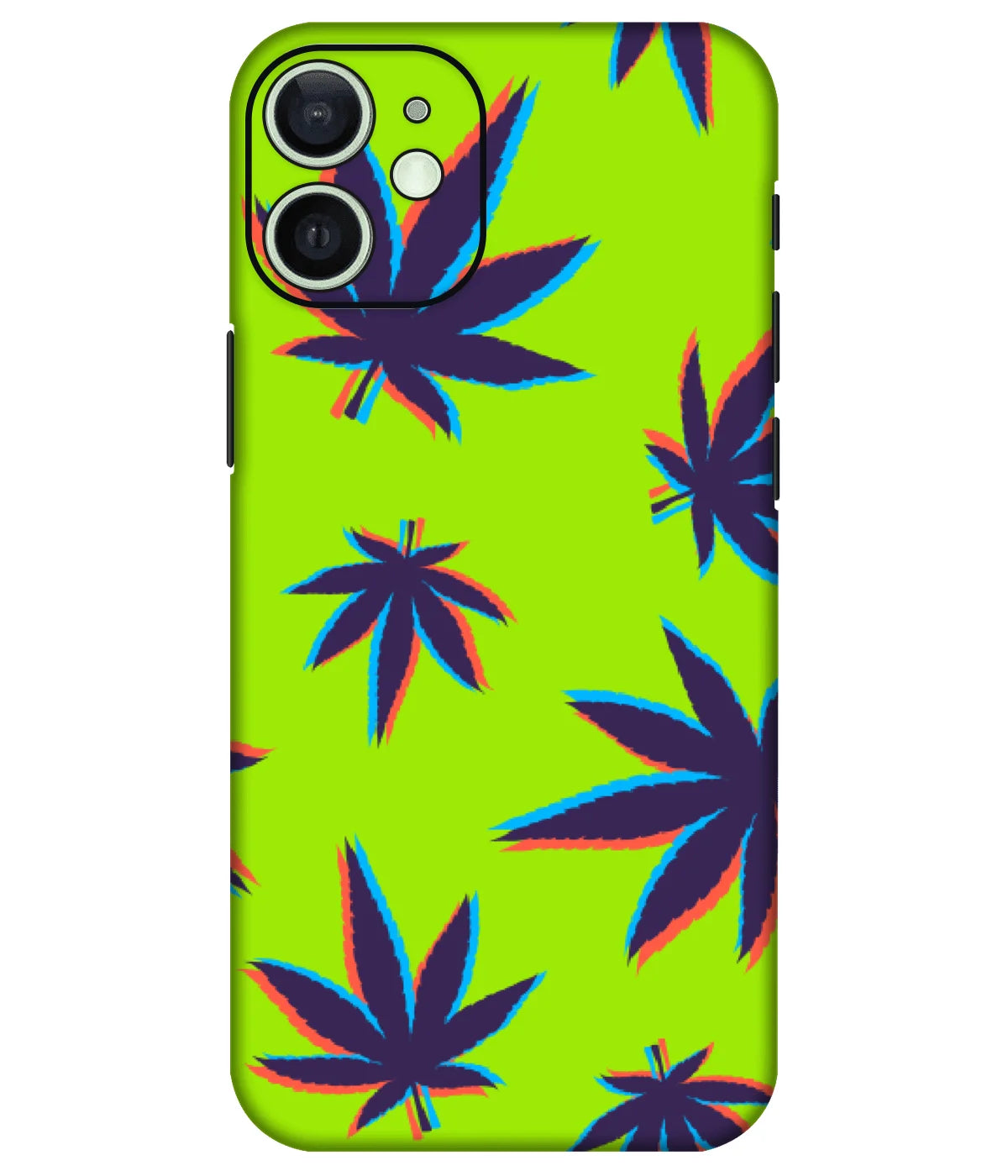 Image of a phone case featuring a mobile skin with a graphic design.