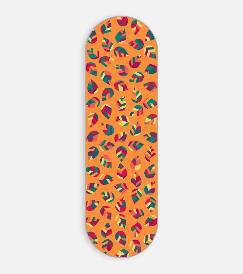 Mobile phone grip slider with a colorful design on a white background