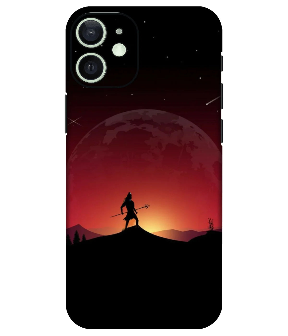 Image of a phone case featuring a mobile skin with a graphic design.