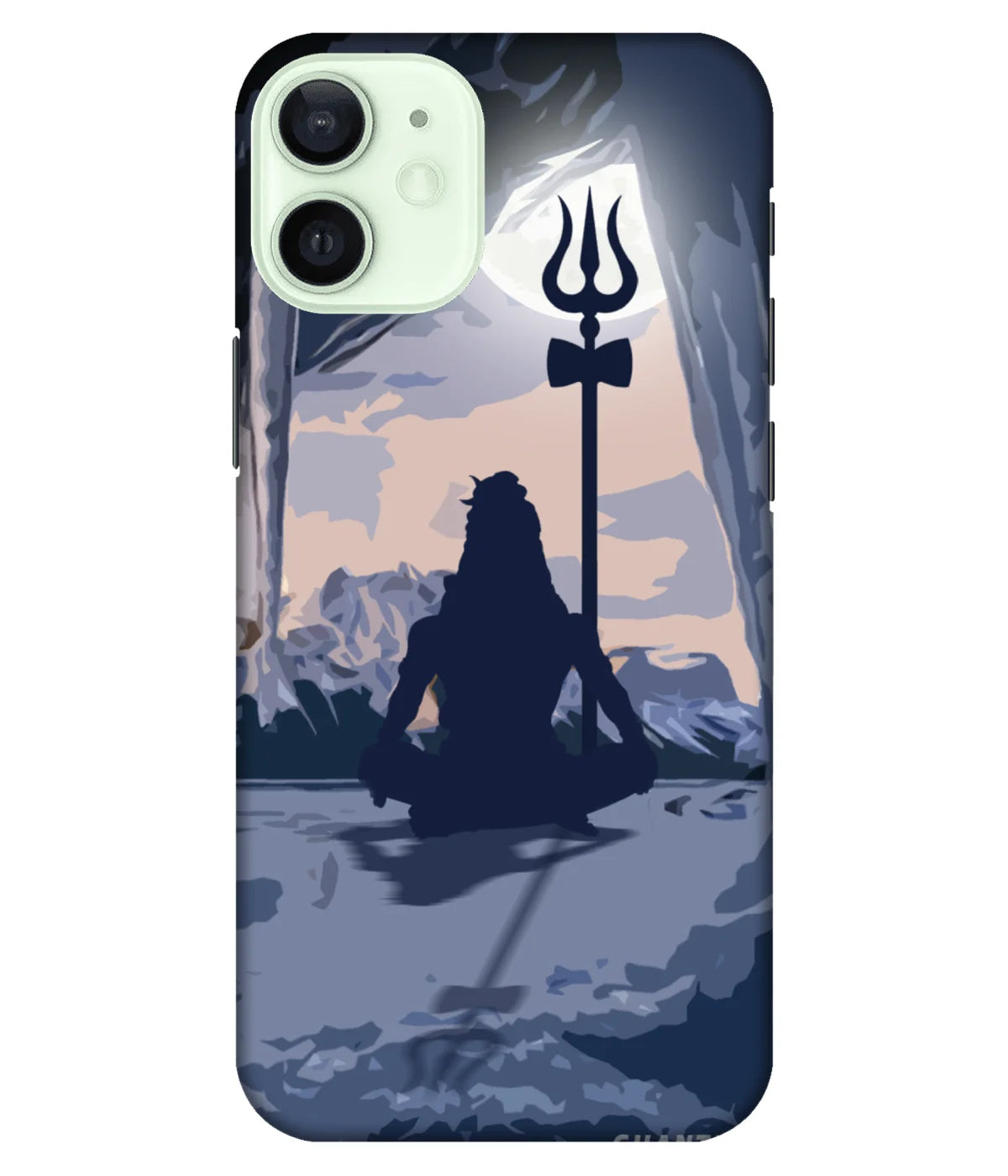 A product shot of a slim hard case with a colorful design.