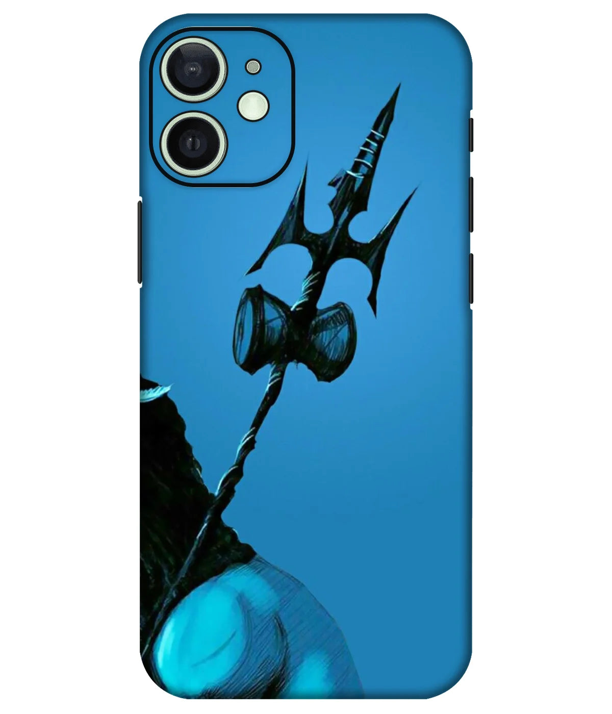 Image of a phone case featuring a mobile skin with a graphic design.
