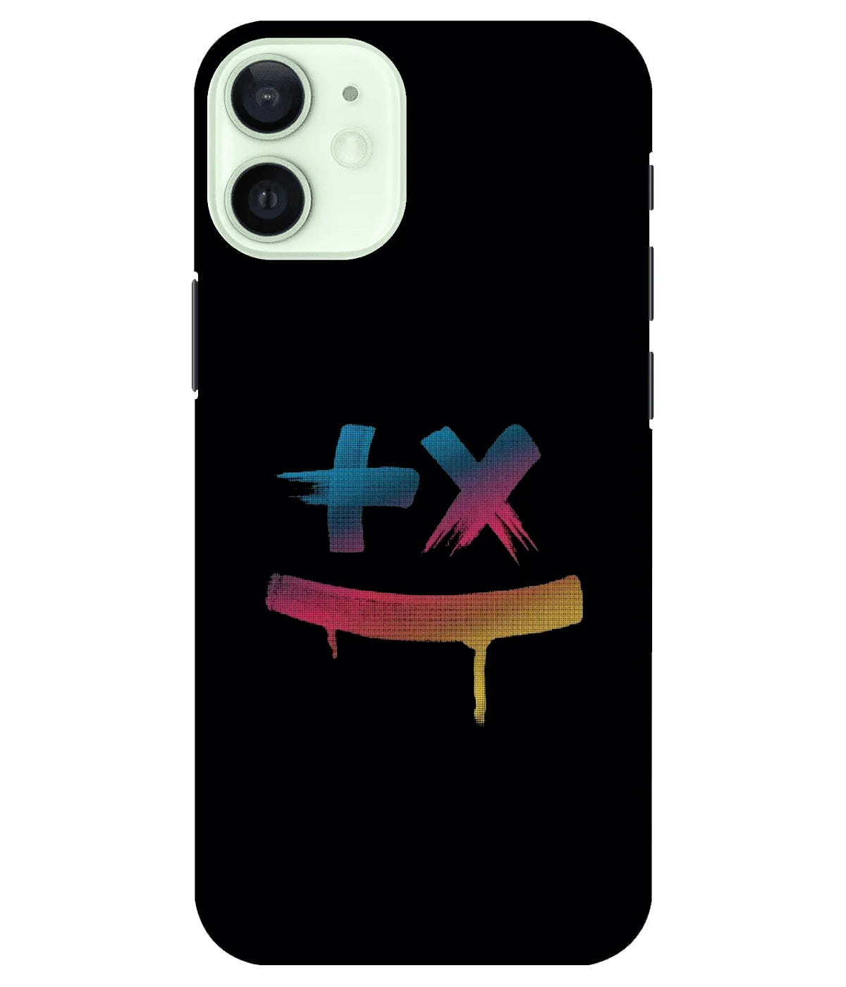 A product shot of a slim hard case with a colorful design.