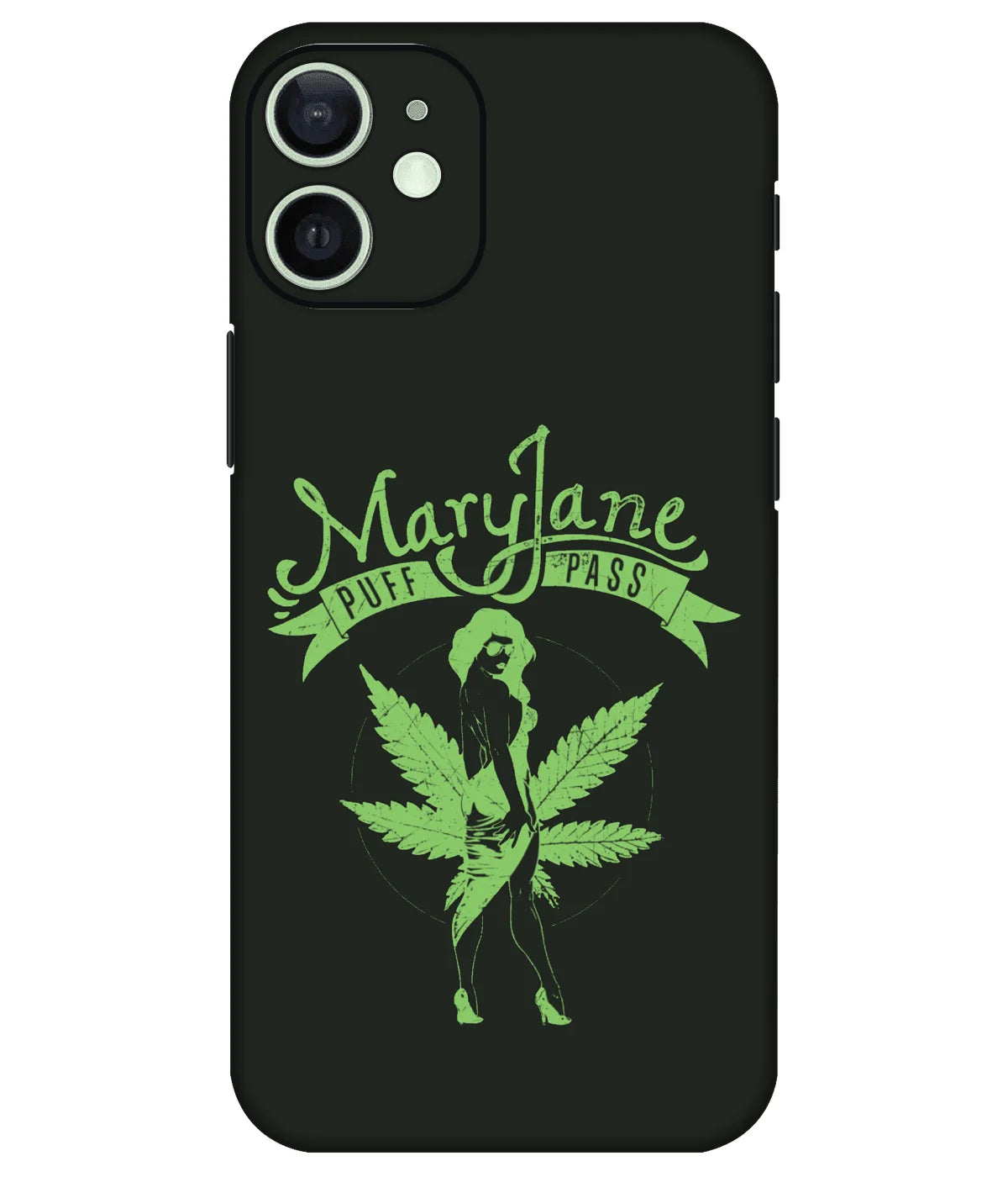 Image of a phone case featuring a mobile skin with a graphic design.
