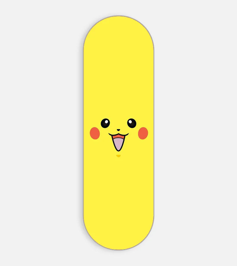 Mobile phone grip slider with a colorful design on a white background