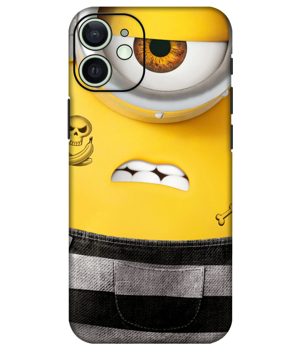 Image of a phone case featuring a mobile skin with a graphic design.
