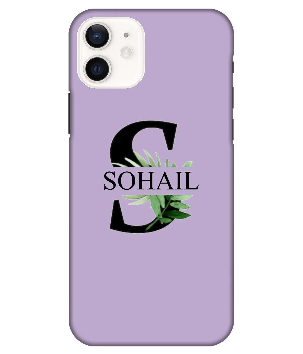 A product shot of a slim hard case with a customizable name.