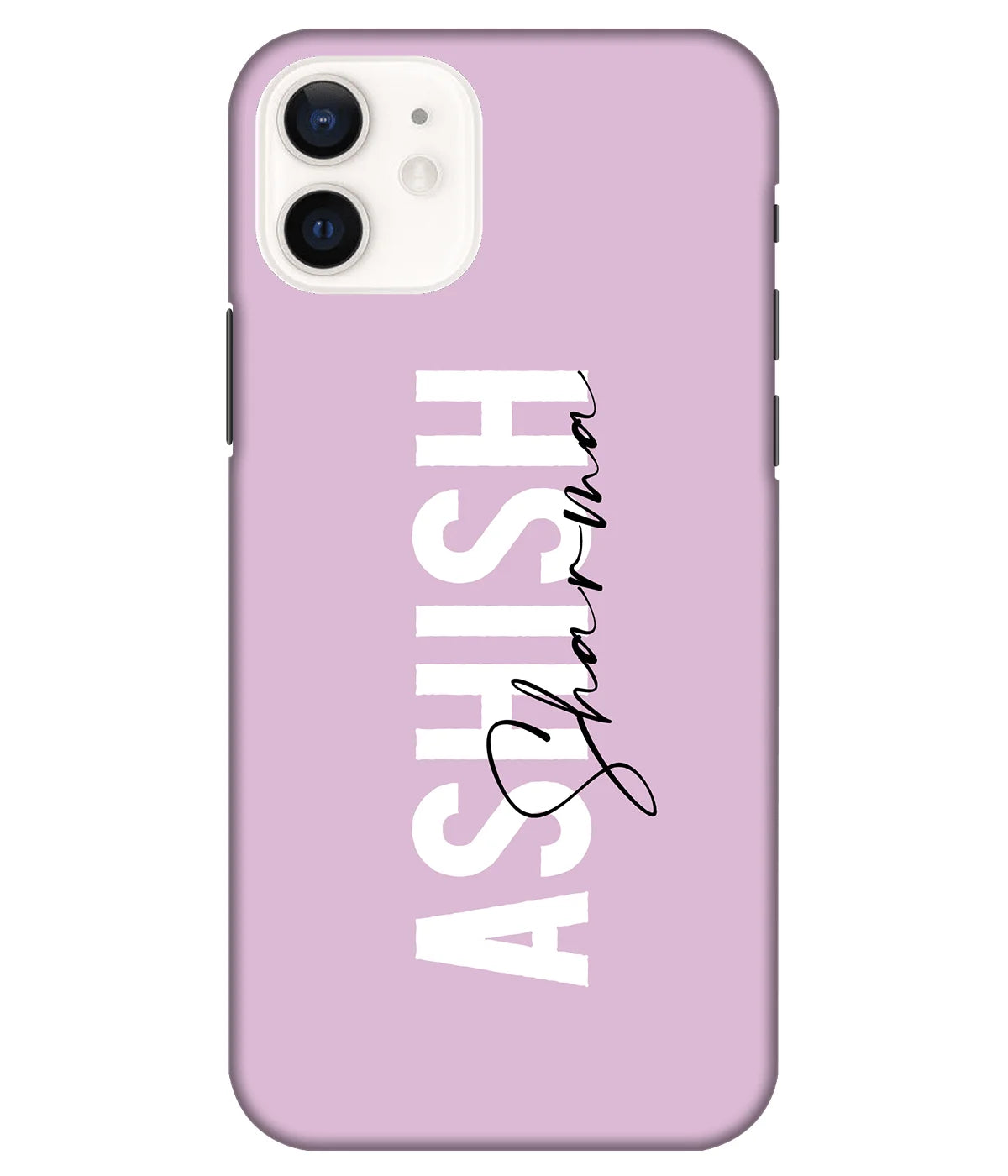 A product shot of a slim hard case with a customizable name.