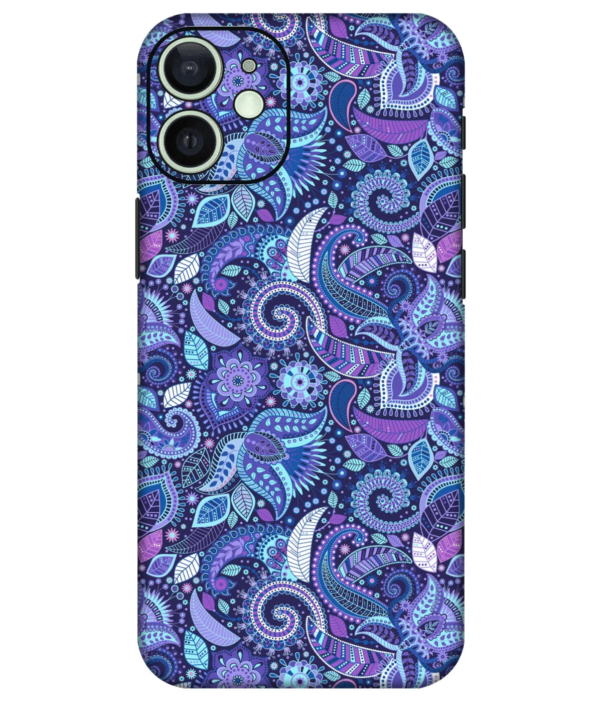 Image of a phone case featuring a mobile skin with a graphic design.