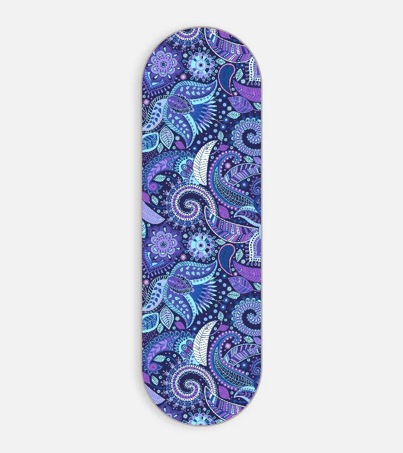 Mobile phone grip slider with a colorful design on a white background