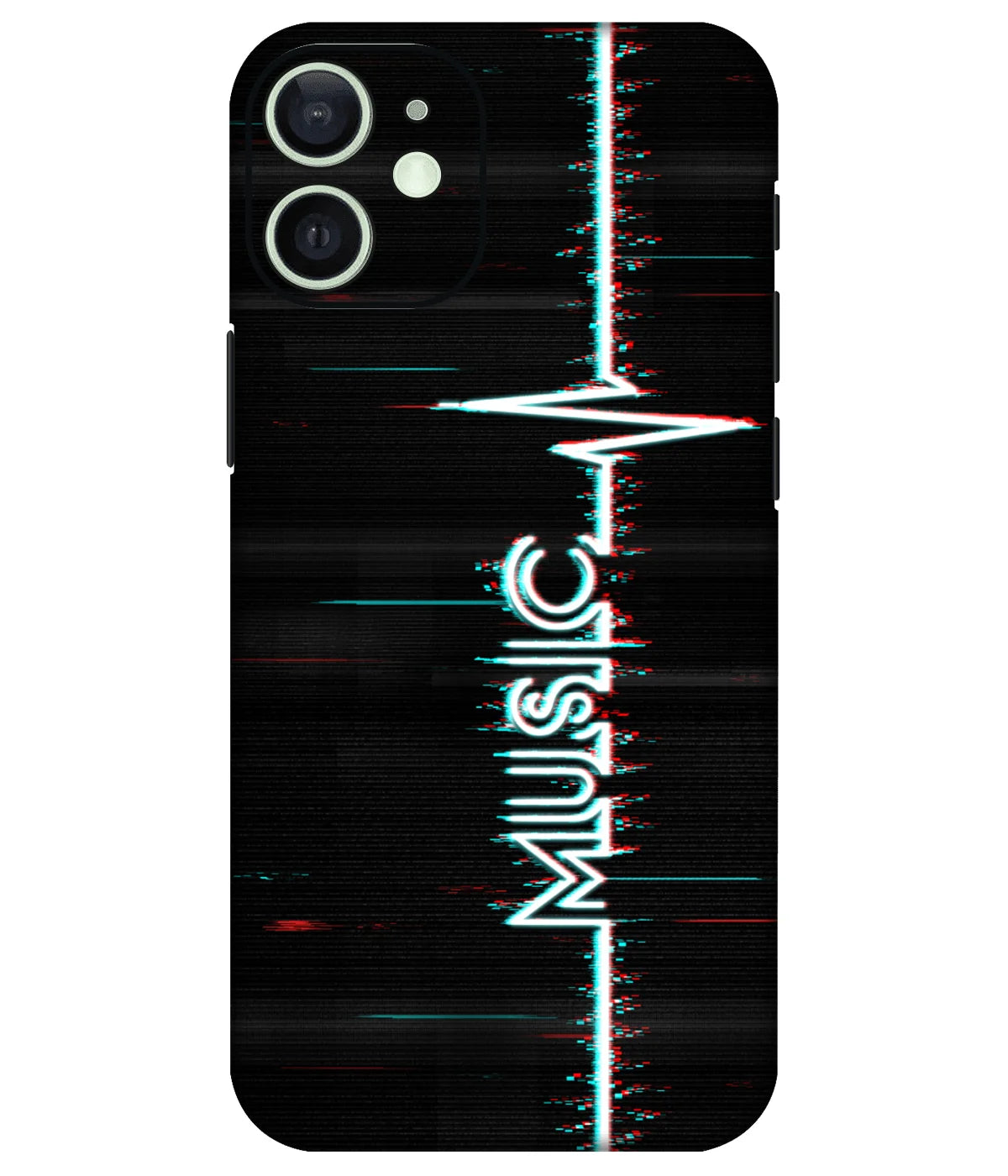 Image of a phone case featuring a mobile skin with a graphic design.
