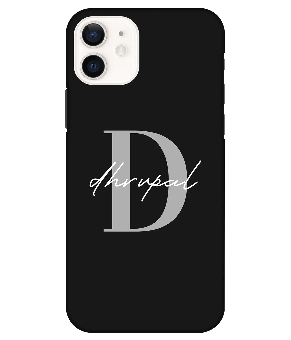 A product shot of a slim hard case with a customizable name.