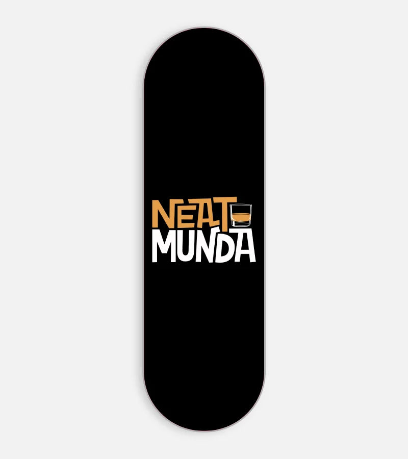Mobile phone grip slider with a colorful design on a white background
