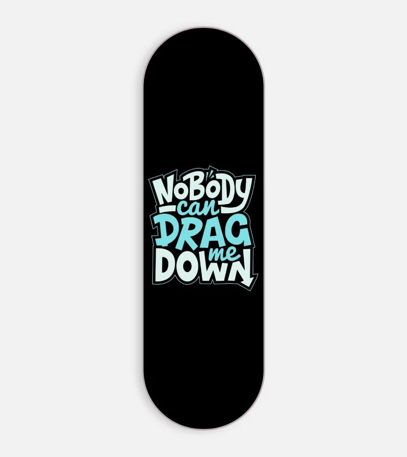 Mobile phone grip slider with a colorful design on a white background