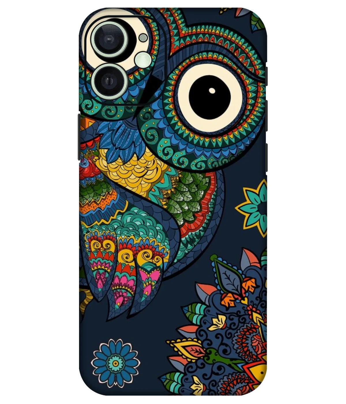 Image of a phone case featuring a mobile skin with a graphic design.