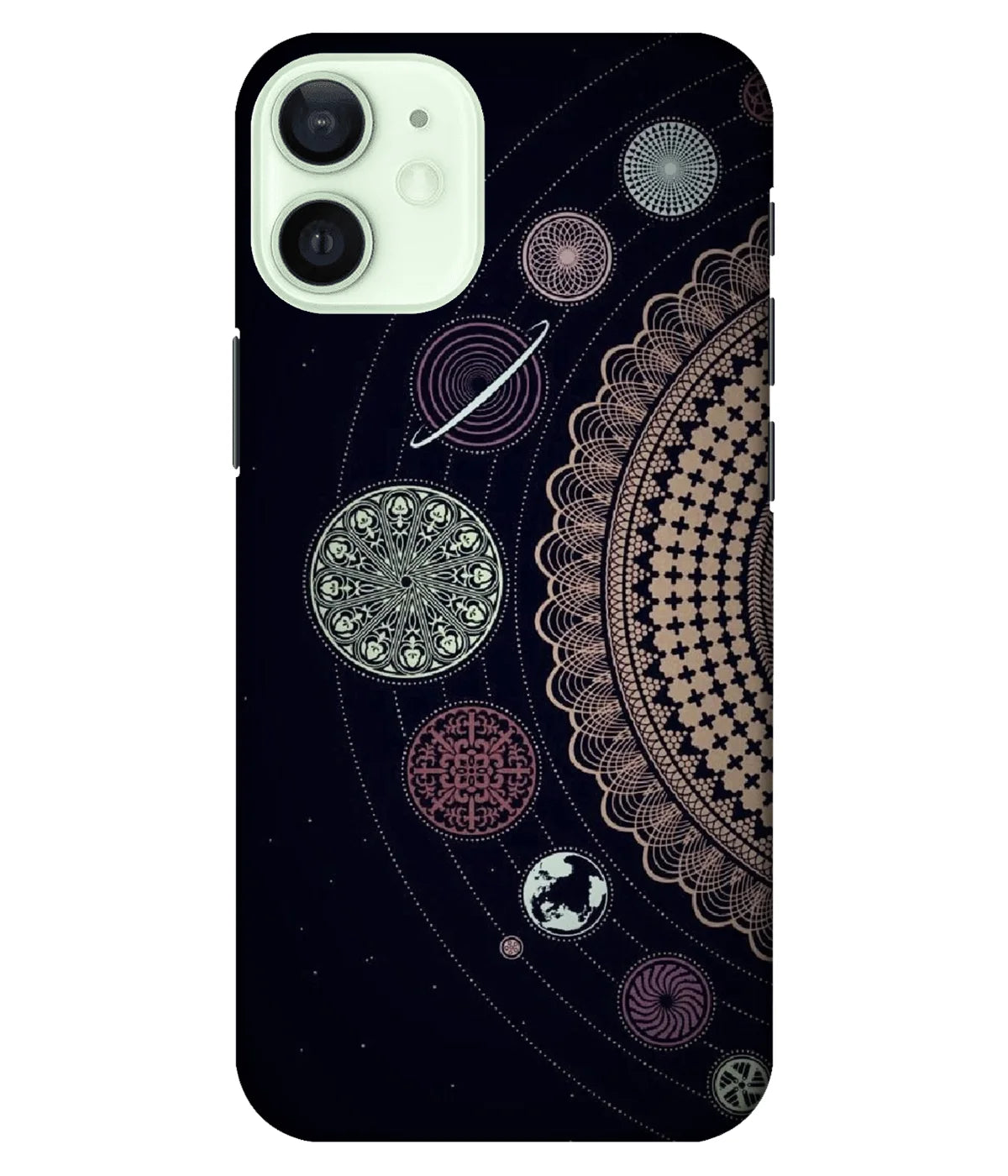A product shot of a slim hard case with a colorful design.
