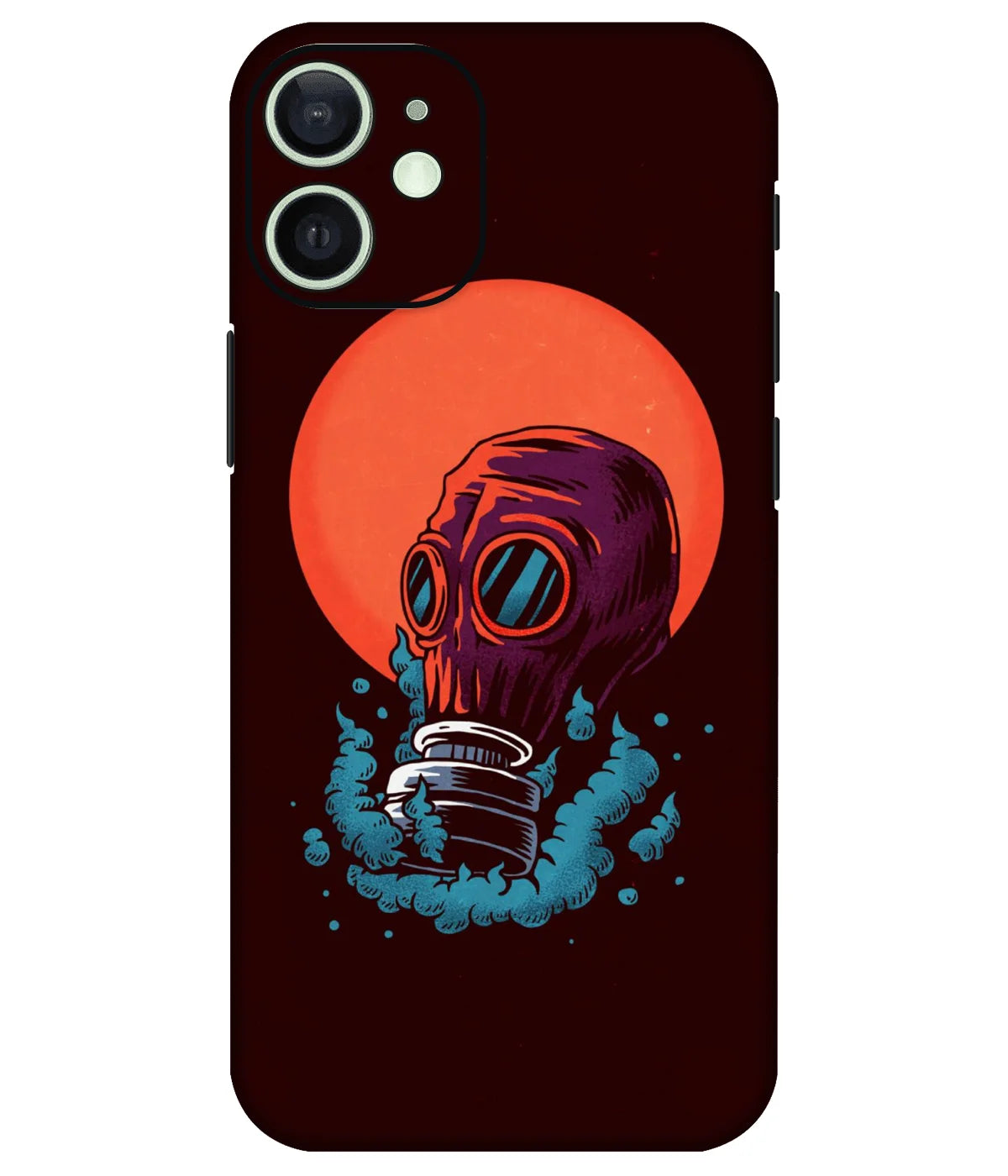 Image of a phone case featuring a mobile skin with a graphic design.
