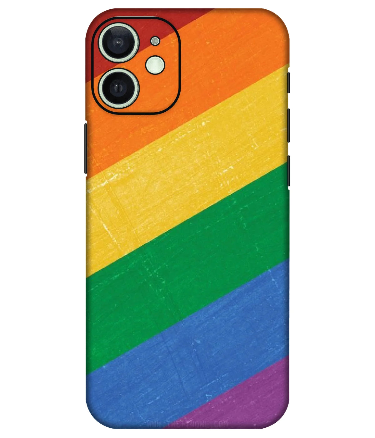 Image of a phone case featuring a mobile skin with a graphic design.