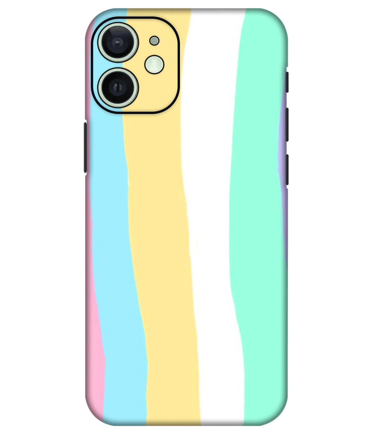 Image of a phone case featuring a mobile skin with a graphic design.