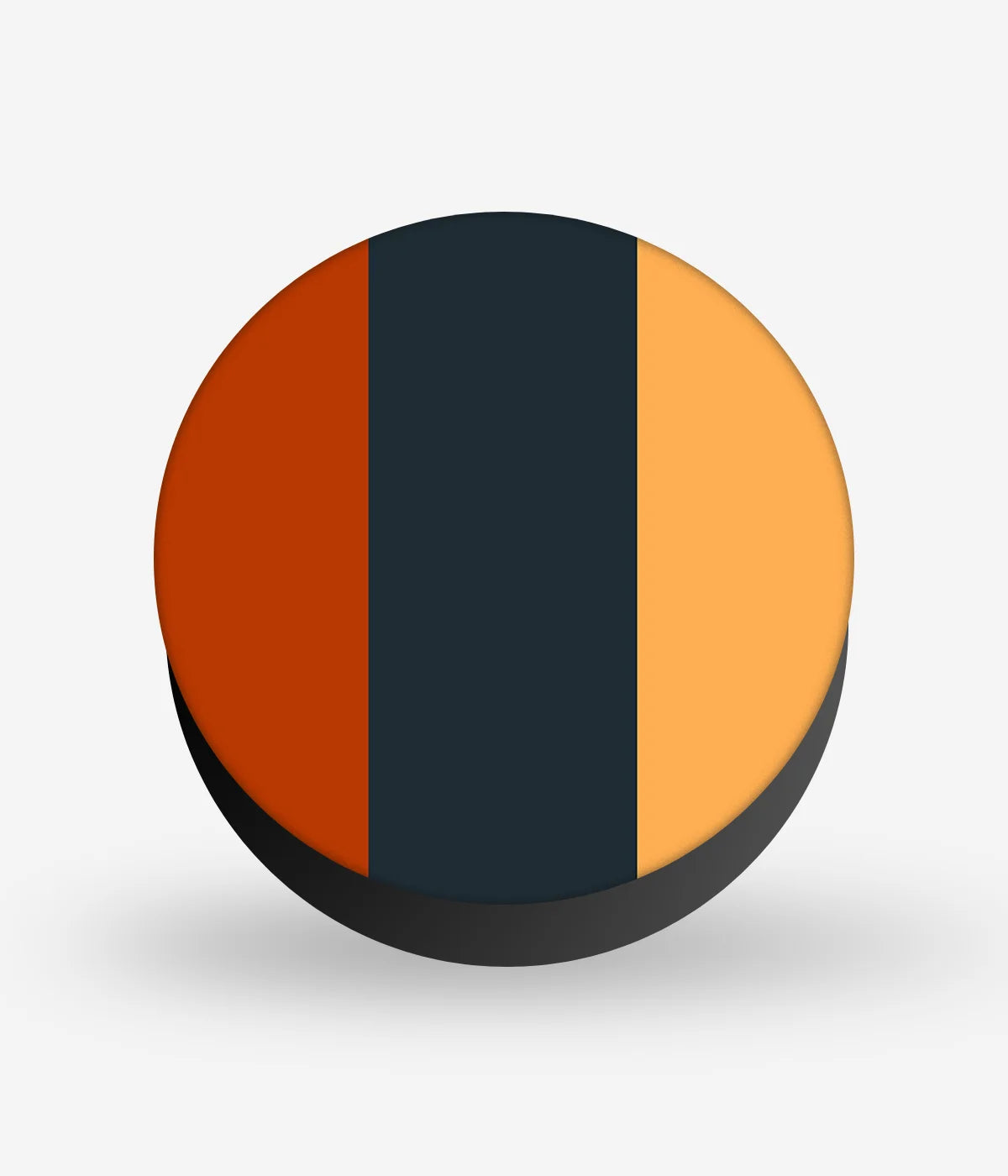 Mobile phone grip with a colorful design on a white background