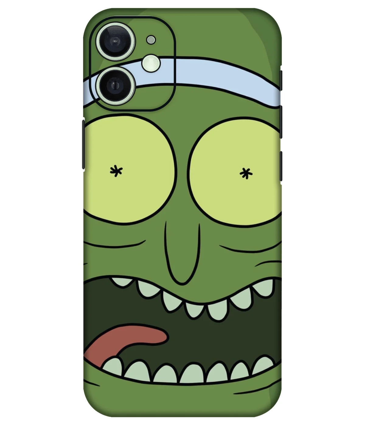 Image of a phone case featuring a mobile skin with a graphic design.