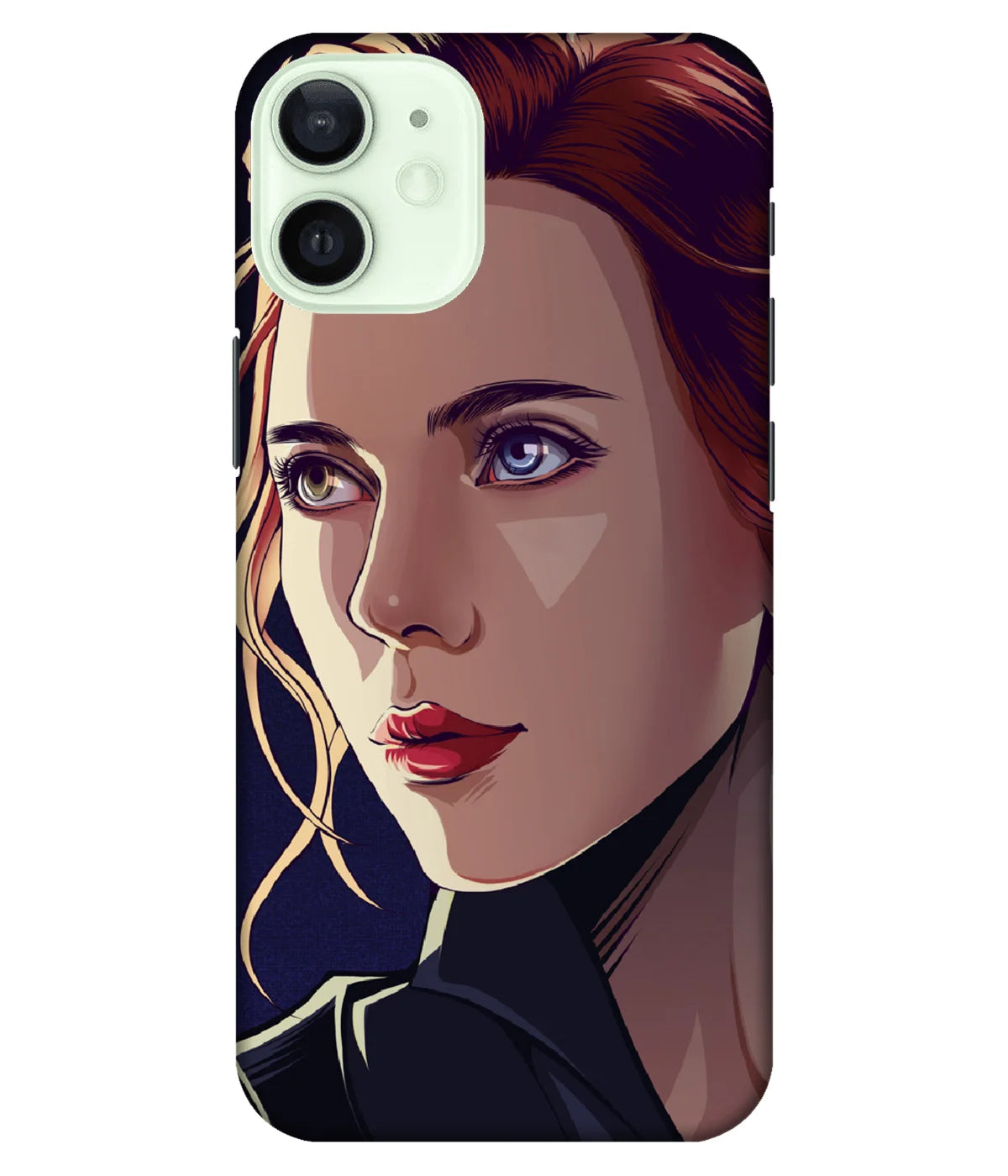 A product shot of a slim hard case with a colorful design.