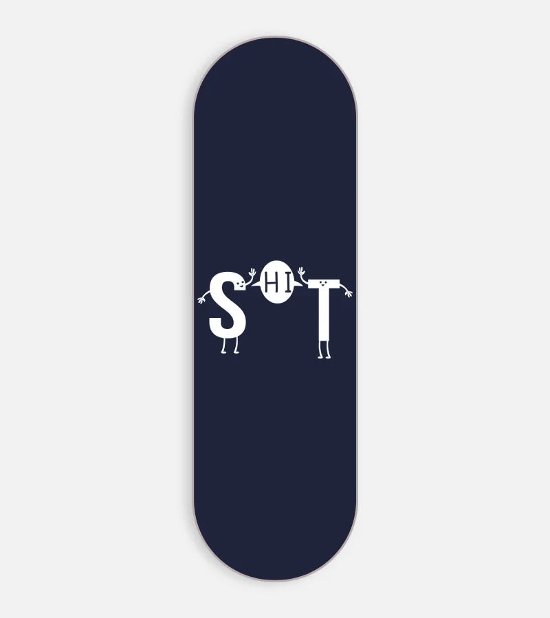 Mobile phone grip slider with a colorful design on a white background