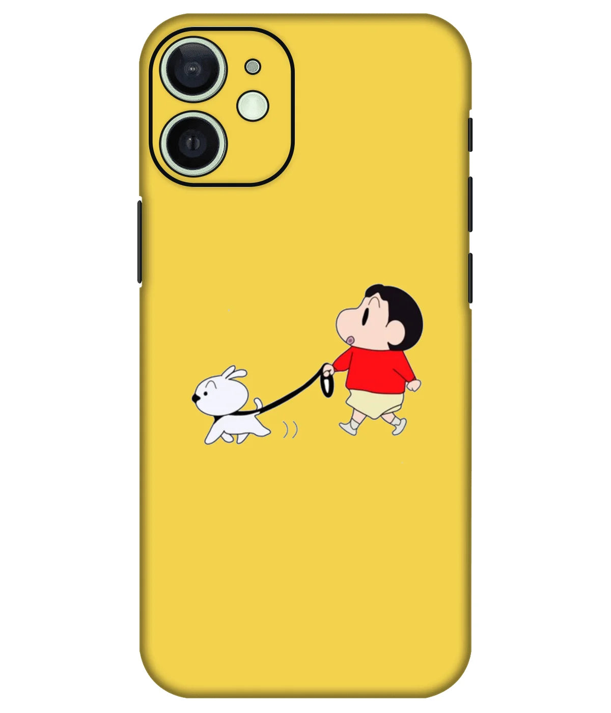 Image of a phone case featuring a mobile skin with a graphic design.