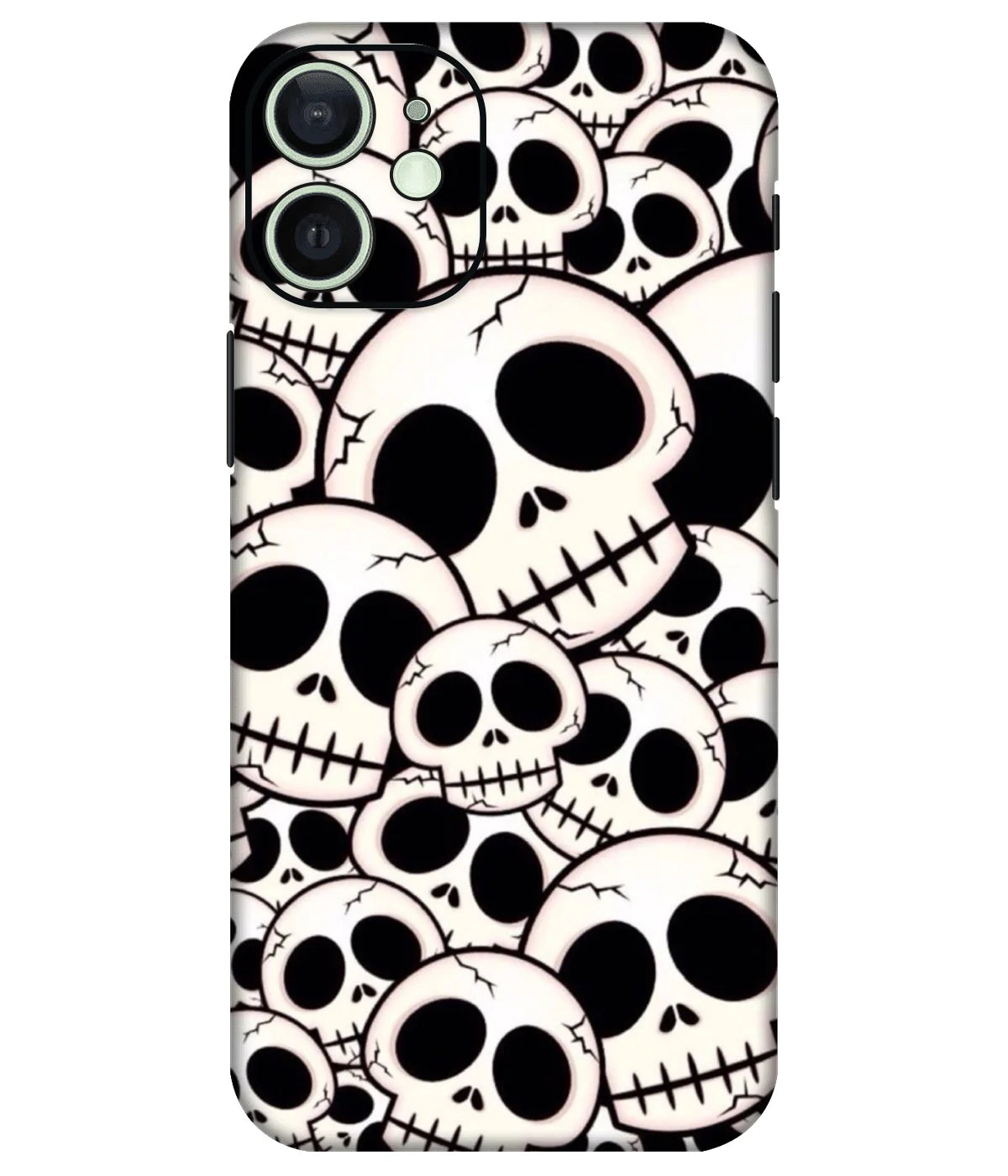 Image of a phone case featuring a mobile skin with a graphic design.