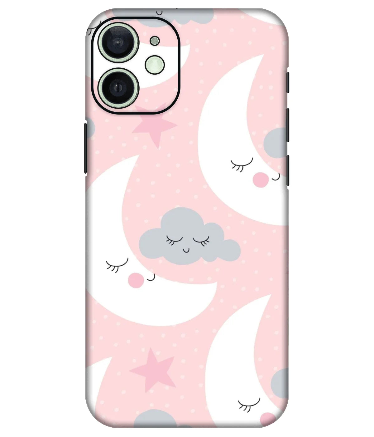 Image of a phone case featuring a mobile skin with a graphic design.