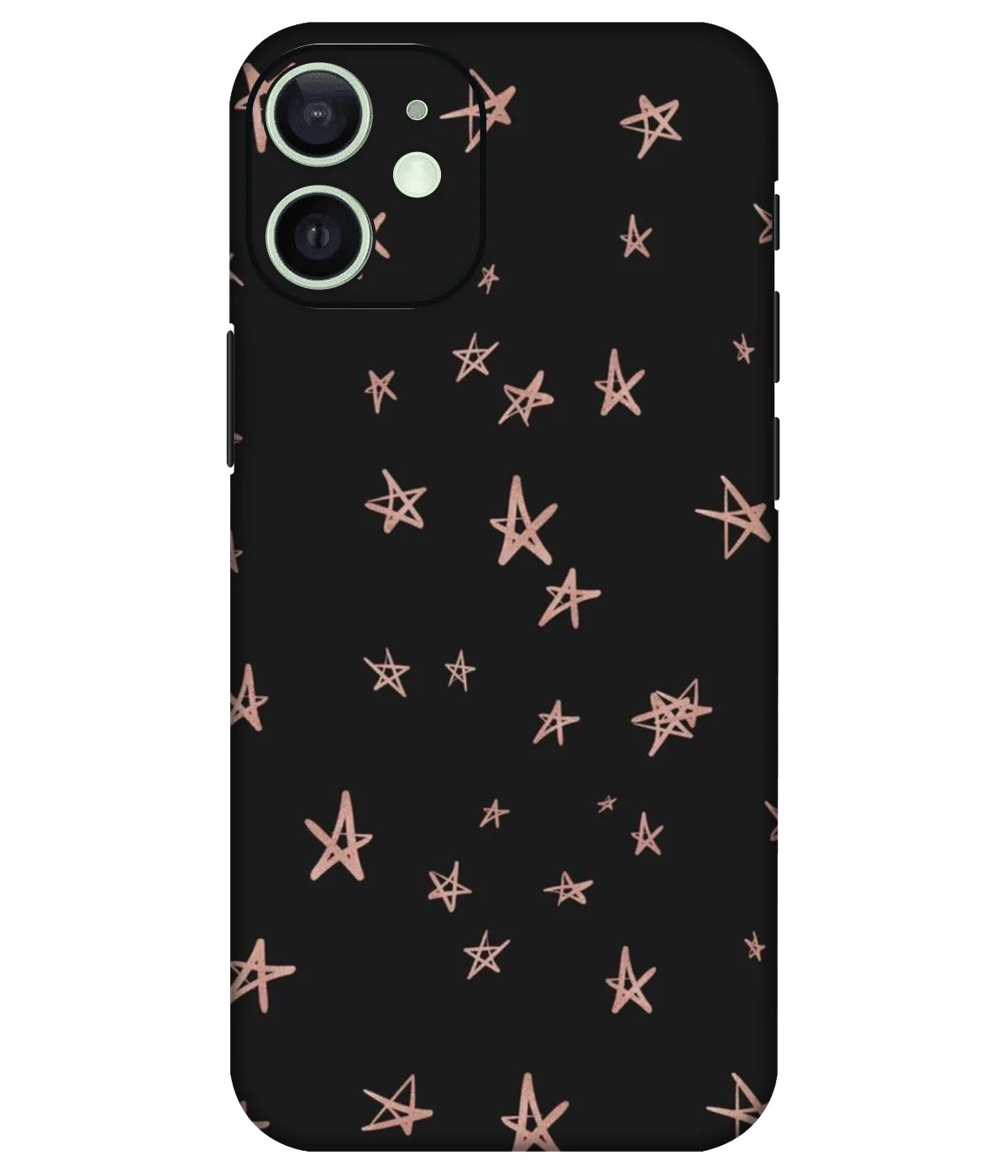 Image of a phone case featuring a mobile skin with a graphic design.