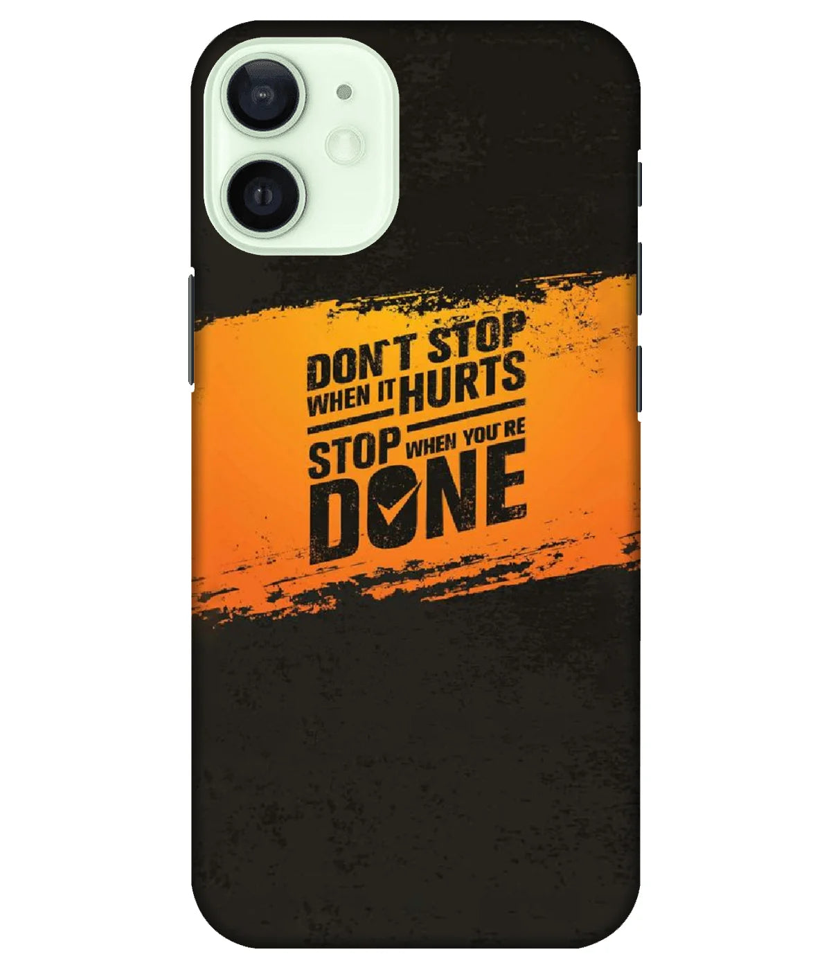 A product shot of a slim hard case with a colorful design.