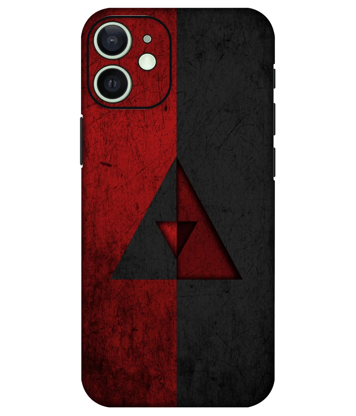 Image of a phone case featuring a mobile skin with a graphic design.