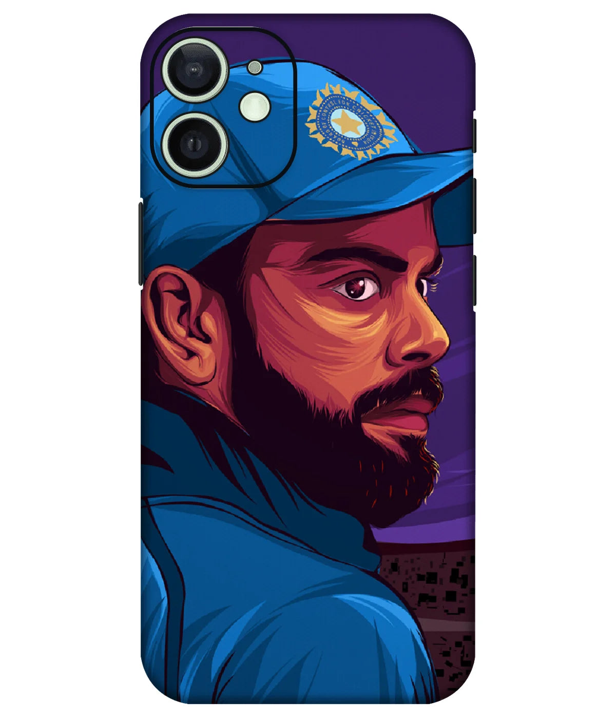 Image of a phone case featuring a mobile skin with a graphic design.
