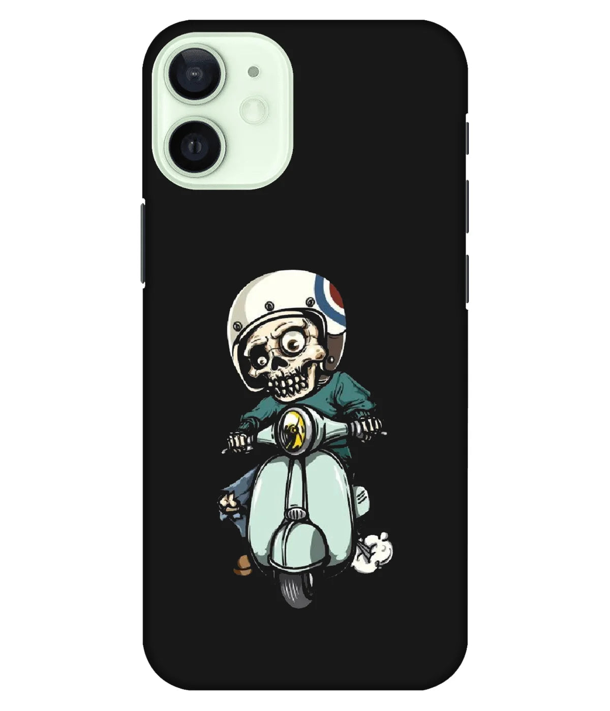 A product shot of a slim hard case with a colorful design.