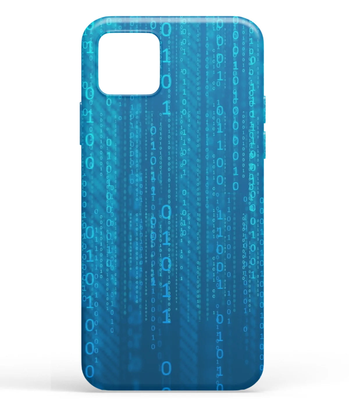 A front-on view of soft silicone phone case with a colorful design.