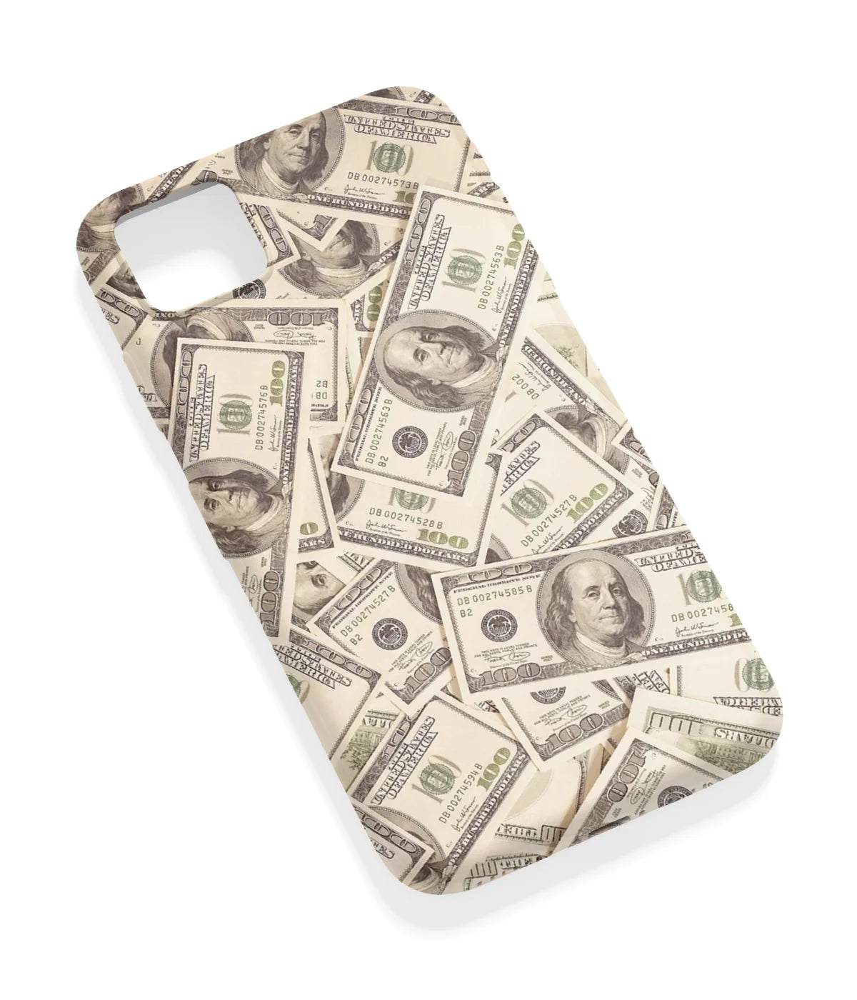 An angled view of a soft silicone case featuring a vibrant design.