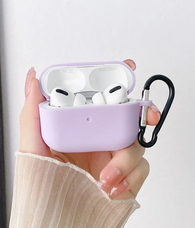 A Lilac liquid silicone case for the Airpods.