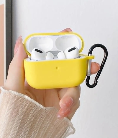 A Yellow liquid silicone case for the Airpods.