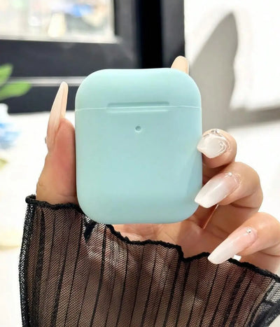 Seafome airpods case with carabiner held by a hand.