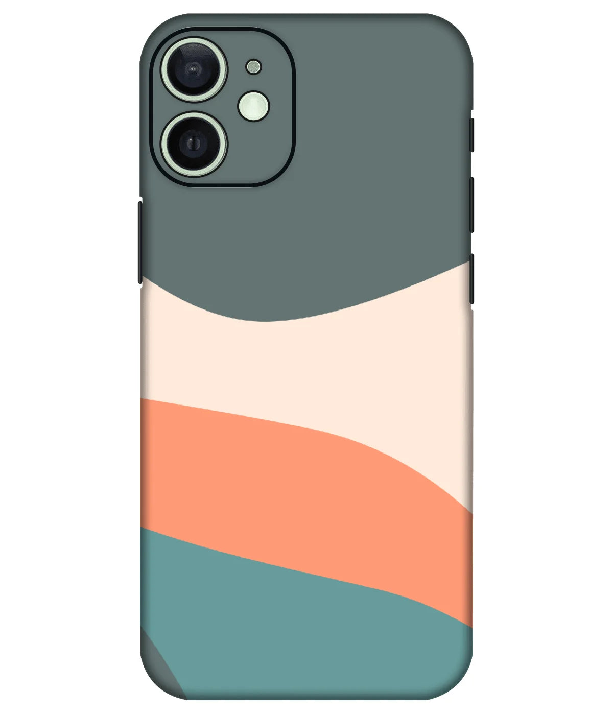 Image of a phone case featuring a mobile skin with a graphic design.