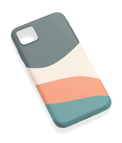 An angled view of a soft silicone case featuring a vibrant design.
