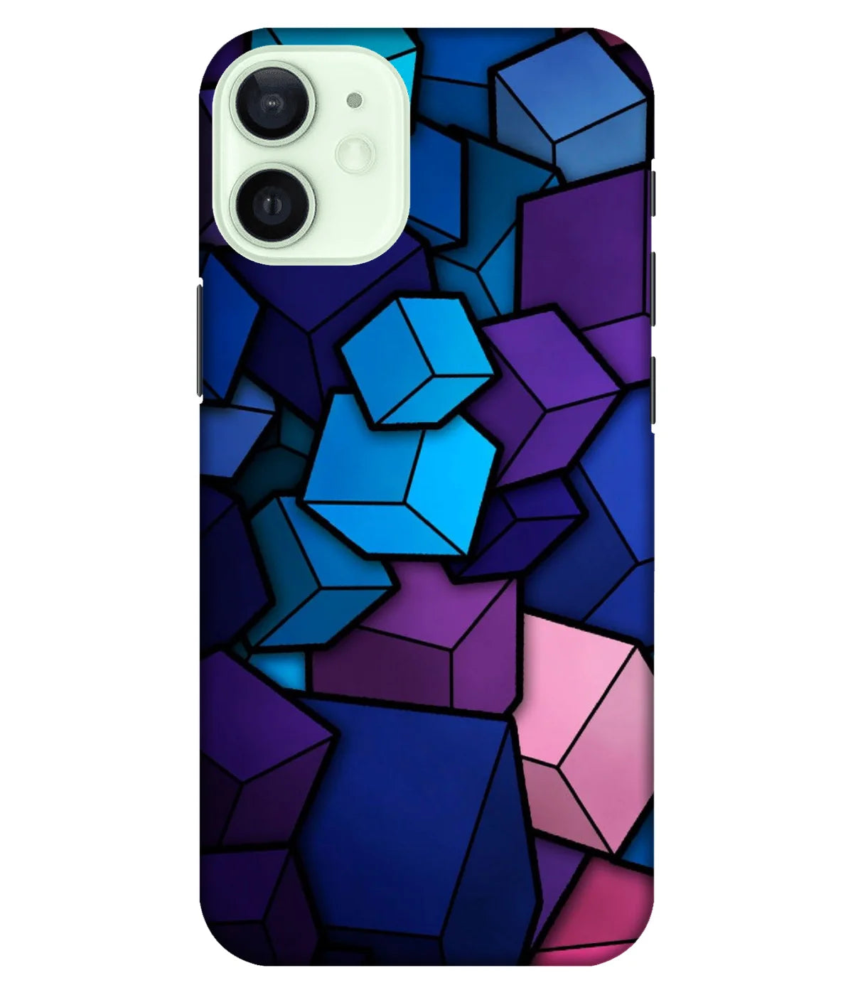 A product shot of a slim hard case with a colorful design.